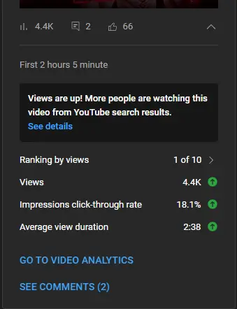 YouTube results screenshot