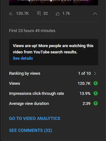 YouTube results screenshot